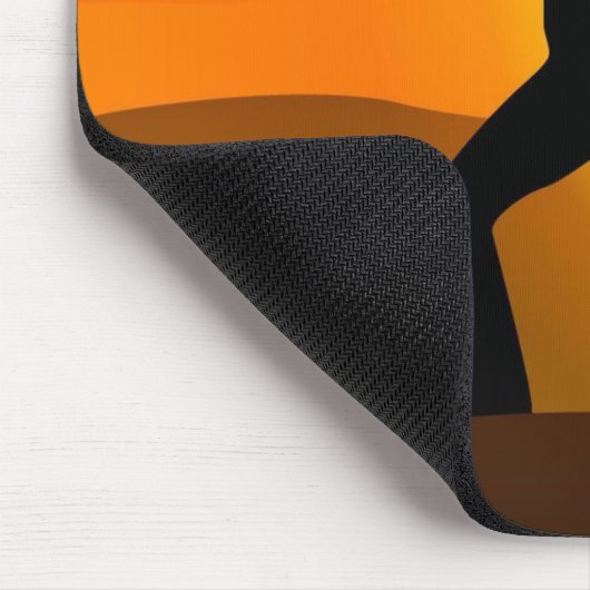 Silhouette Doing Tai Chi Mousepad (Ecke)