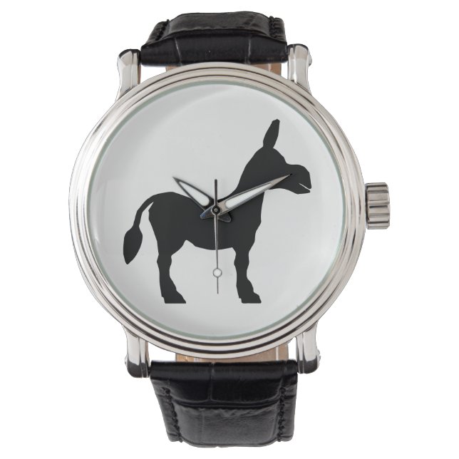 Silhouette Donkey Armbanduhr (Vorderseite)
