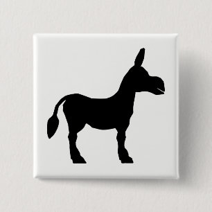 Silhouette Donkey Button