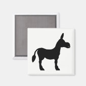 Silhouette Donkey Magnet (Vorderseite/Rückseite)
