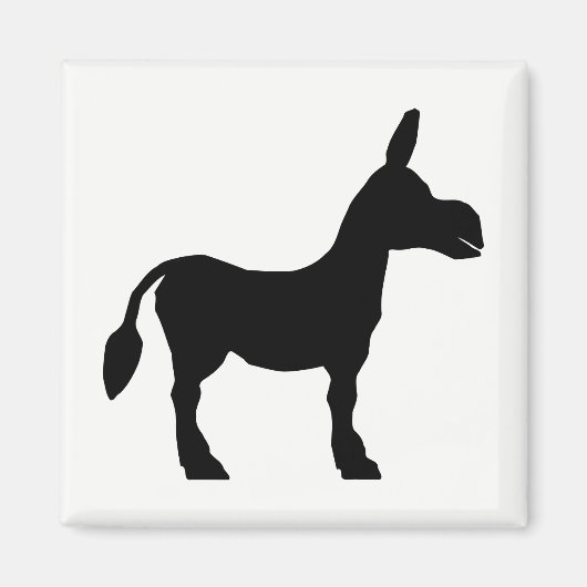 Silhouette Donkey Magnet (Vorne)