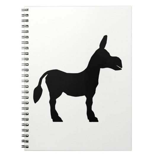 Silhouette Donkey Notizblock (Vorderseite)