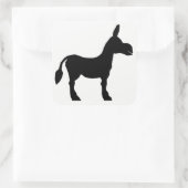 Silhouette Donkey Quadratischer Aufkleber (Tasche)