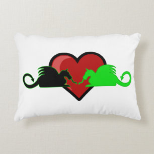 Silhouette Dragon Liebe Dekokissen