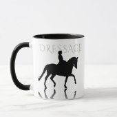Silhouette Dressurpferd mit Reflektion Tasse (Links)