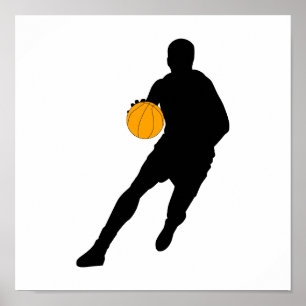 Silhouette Dribble Poster