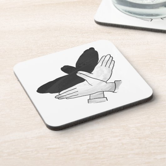 Silhouette Eagle Getränkeuntersetzer (Linke Seite)