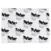 Silhouette Eagle Große Geschenktüte (Rückseite)