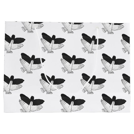 Silhouette Eagle Große Geschenktüte (Rückseite)