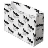 Silhouette Eagle Große Geschenktüte (Rückseite Schrägansicht)