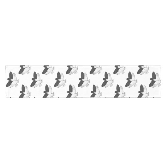 Silhouette Eagle Kurzer Tischläufer (Horizontal)