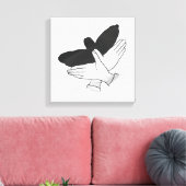 Silhouette Eagle Leinwanddruck (Insitu (Wohnzimmer))