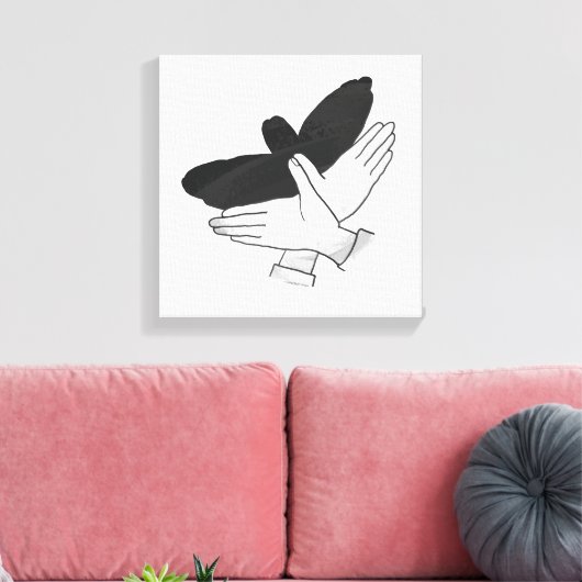 Silhouette Eagle Leinwanddruck (Insitu (Wohnzimmer))