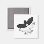 Silhouette Eagle Magnet (Vorderseite/Rückseite)