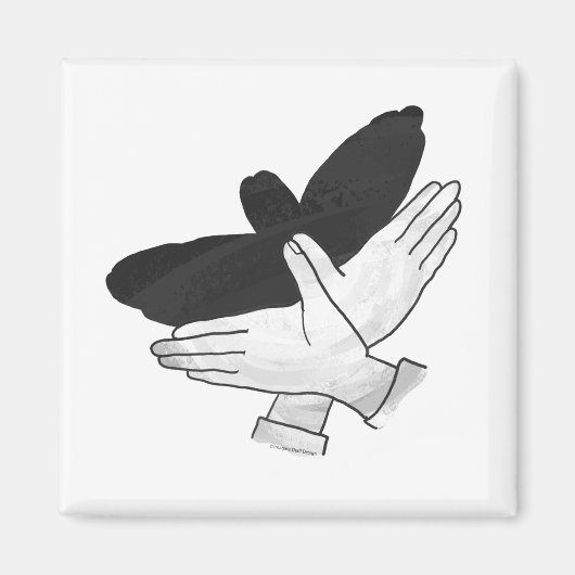 Silhouette Eagle Magnet (Vorne)