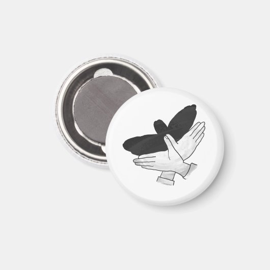 Silhouette Eagle Magnet (Vorderseite/Rückseite)