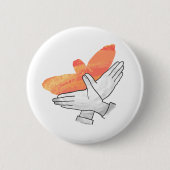 Silhouette Eagle Orange Button (Vorderseite)