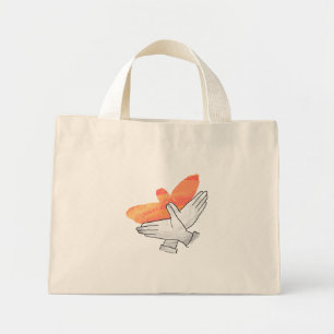 Silhouette Eagle Orange Mini Stoffbeutel