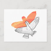 Silhouette Eagle Orange Postkarte (Vorderseite)