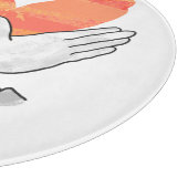 Silhouette Eagle Orange Schneidebrett (Ecke)