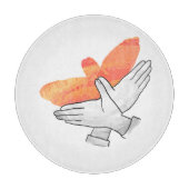 Silhouette Eagle Orange Schneidebrett (Vorderseite)