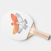 Silhouette Eagle Orange Tischtennis Schläger (Seitenansicht)