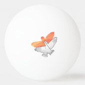 Silhouette Eagle Orange Tischtennisball (Vorderseite)