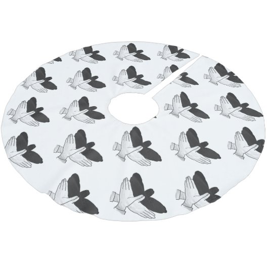 Silhouette Eagle Polyester Weihnachtsbaumdecke (Schrägansicht)