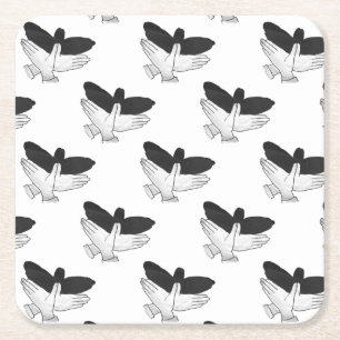 Silhouette Eagle Rechteckiger Pappuntersetzer