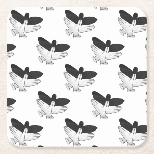 Silhouette Eagle Rechteckiger Pappuntersetzer (Vorderseite)