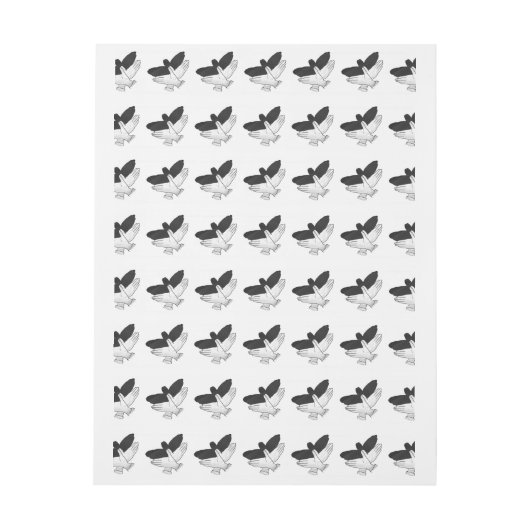 Silhouette Eagle Rundum-Adressaufkleber (Bogen)