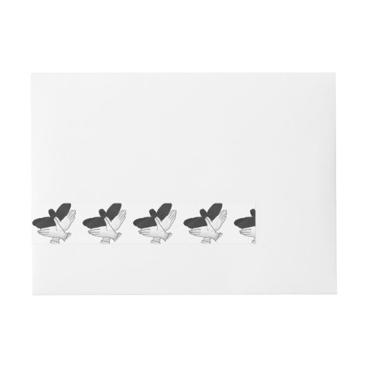 Silhouette Eagle Rundum-Adressaufkleber (Vorderseite)