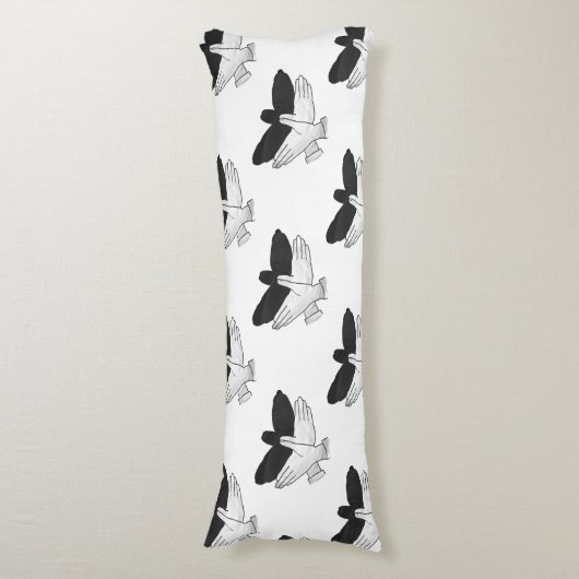 Silhouette Eagle Seitenschläferkissen (Vorderseite Vertikal)