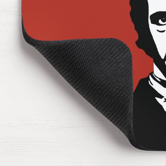 Silhouette Edgar Allan Poe Mousepad (Ecke)