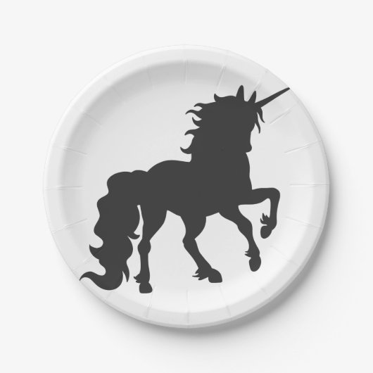 Silhouette einblenden - Hintergrundfarbe auswählen Pappteller (Vorderseite)