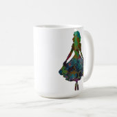 Silhouette einer Dame Kaffeetasse (VorderseiteRechts)