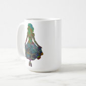 Silhouette einer Dame Kaffeetasse (Vorderseite Links)