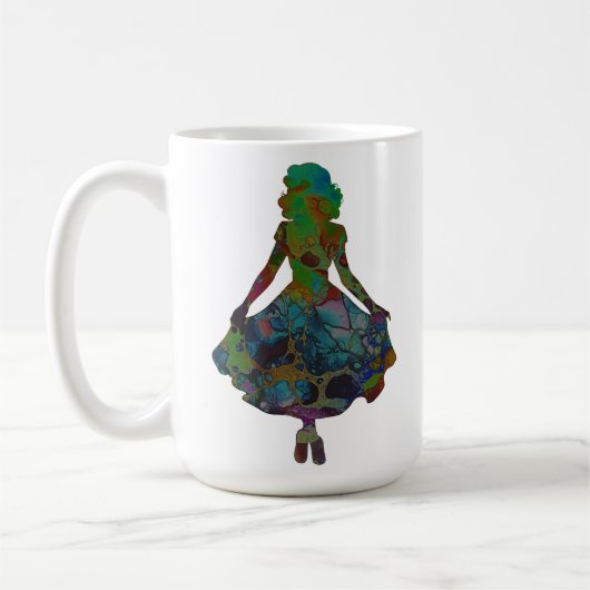Silhouette einer Dame Kaffeetasse (Links)