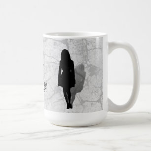 Silhouette einer Frau Kaffeetasse