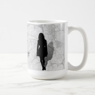 Silhouette einer Frau Kaffeetasse