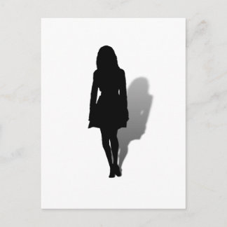 Silhouette einer Frau Postkarte