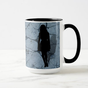 Silhouette einer Frau Tasse