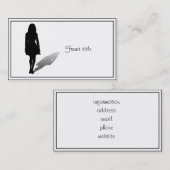 Silhouette einer Frau Visitenkarte (Vorne/Hinten)