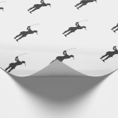 Silhouette einer Golfspielerin Geschenkpapier (Ecke)
