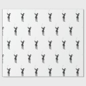 Silhouette einer Golfspielerin Geschenkpapier (Flach)