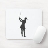 Silhouette einer Golfspielerin Mousepad (Mit Mouse)