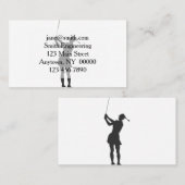 Silhouette einer Golfspielerin Visitenkarte (Vorne/Hinten)