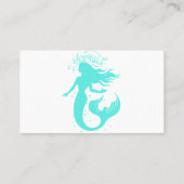 Silhouette einer Meerjungfrau - Hintergrundfarbe a Visitenkarte (Rückseite)