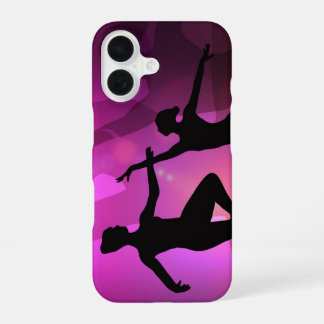 Silhouette einer rosa Balletttänzerin iPhone 16 Hülle