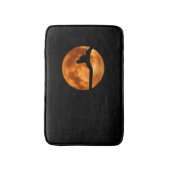 Silhouette einer schwarzen Katze in einem Baum Badematte (Vorderseite Vertikal)